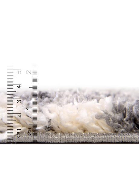 Gray 5' x 5' Hygge Shag Round Area Rug Thick Soft Touch Fluffy & Plush Shaggy Pile 100% Polypropylene With Jute Backing Modern Carpet for Sale at Rug Engine