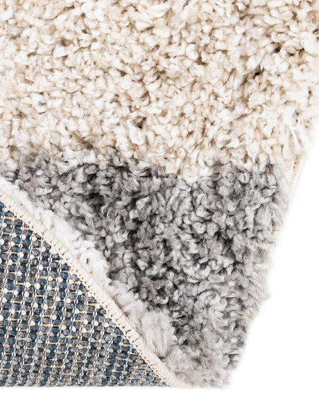 Gray 5' x 5' Hygge Shag Round Area Rug Thick Soft Touch Fluffy & Plush Shaggy Pile 100% Polypropylene With Jute Backing Modern Carpet for Sale at Rug Engine