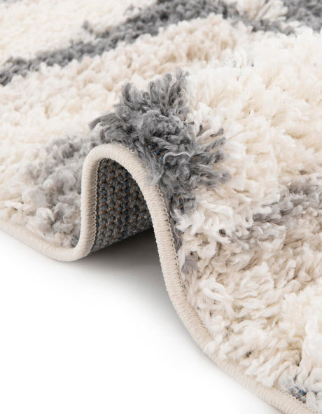 Gray 3' 3 x 3' 3 Hygge Shag Round Area Rug Thick Soft Touch Fluffy & Plush Shaggy Pile 100% Polypropylene With Jute Backing Modern Carpet for Sale at Rug Engine
