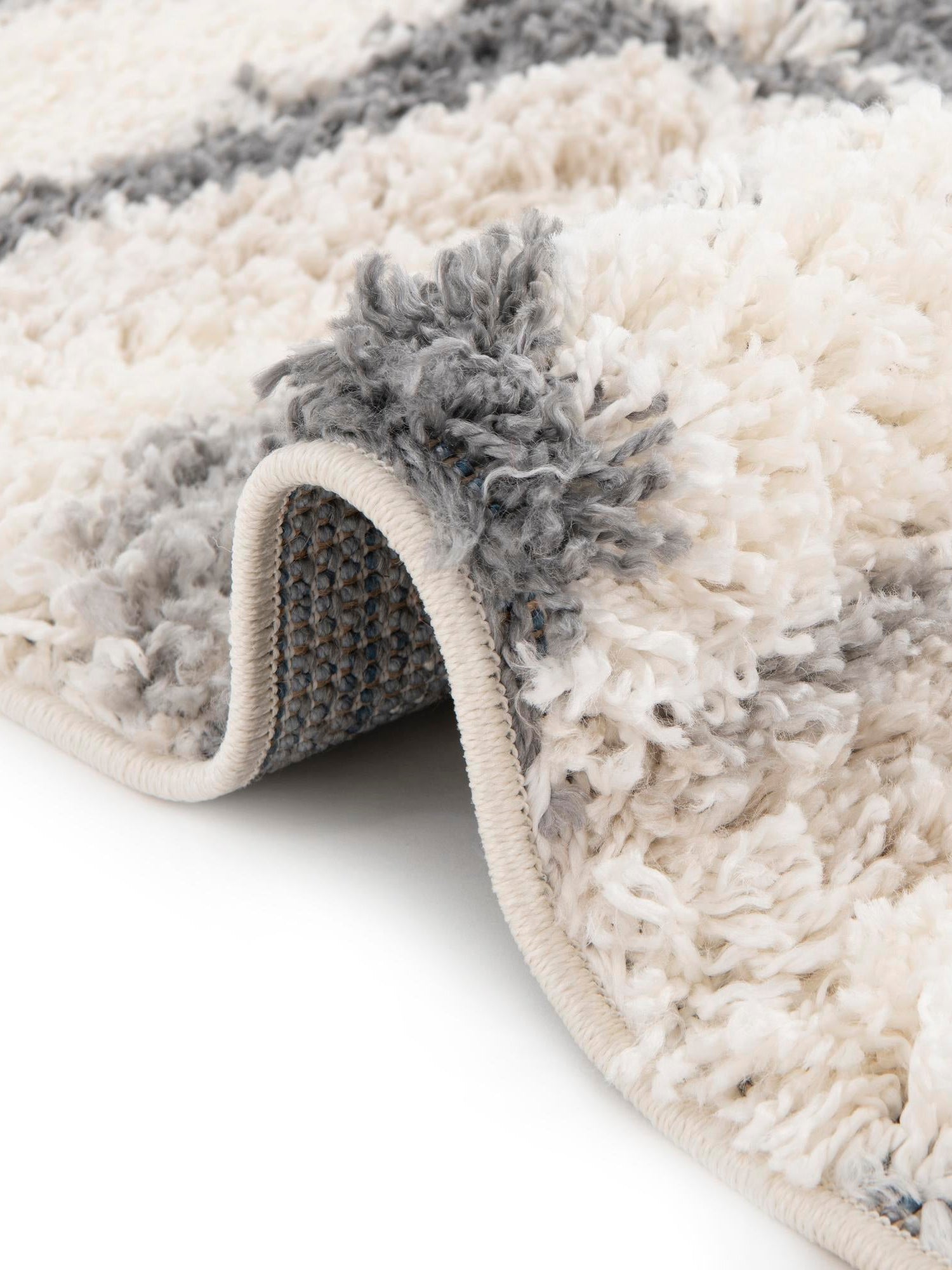 Gray 5' x 5' Hygge Shag Round Area Rug Thick Soft Touch Fluffy & Plush Shaggy Pile 100% Polypropylene With Jute Backing Modern Carpet for Sale at Rug Engine