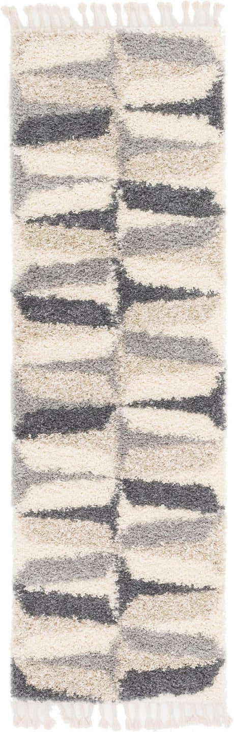 Gray 2' 7 x 8' 2 Hygge Shag Runner Area Rug Thick Soft Touch Fluffy & Plush Shaggy Pile 100% Polypropylene With Jute Backing Modern Carpet for Sale at Rug Engine