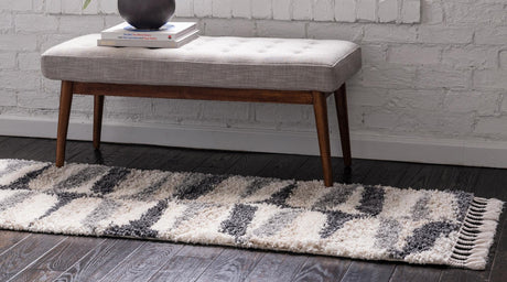 Gray 2' 2 x 6' 1 Hygge Shag Runner Area Rug Thick Soft Touch Fluffy & Plush Shaggy Pile 100% Polypropylene With Jute Backing Modern Carpet for Sale at Rug Engine