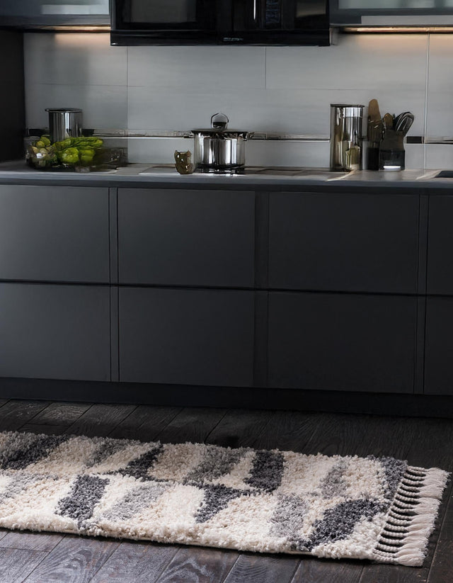 Gray 2' 2 x 6' 1 Hygge Shag Runner Area Rug Thick Soft Touch Fluffy & Plush Shaggy Pile 100% Polypropylene With Jute Backing Modern Carpet for Sale at Rug Engine