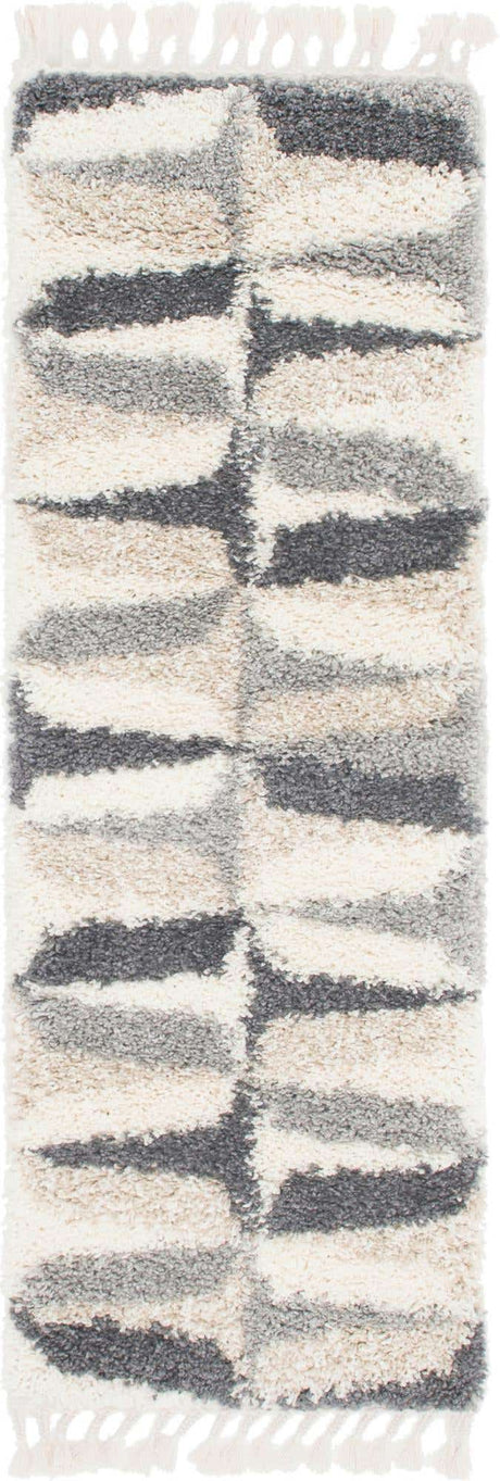 Gray 2' 2 x 6' 1 Hygge Shag Runner Area Rug Thick Soft Touch Fluffy & Plush Shaggy Pile 100% Polypropylene With Jute Backing Modern Carpet for Sale at Rug Engine