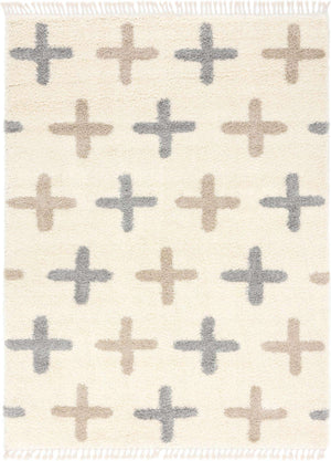 Ivory 9' x 12' 2 Hygge Shag Rectangle Area Rug Thick Soft Touch Fluffy & Plush Shaggy Pile 100% Polypropylene With Jute Backing Modern Carpet for Sale at Rug Engine