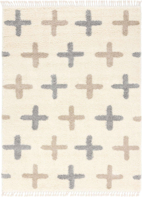 Ivory 9' x 12' 2 Hygge Shag Rectangle Area Rug Thick Soft Touch Fluffy & Plush Shaggy Pile 100% Polypropylene With Jute Backing Modern Carpet for Sale at Rug Engine