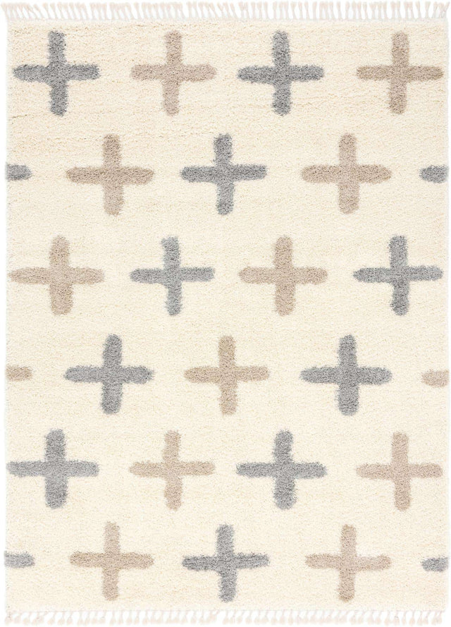 Ivory 9' x 12' 2 Hygge Shag Rectangle Area Rug Thick Soft Touch Fluffy & Plush Shaggy Pile 100% Polypropylene With Jute Backing Modern Carpet for Sale at Rug Engine