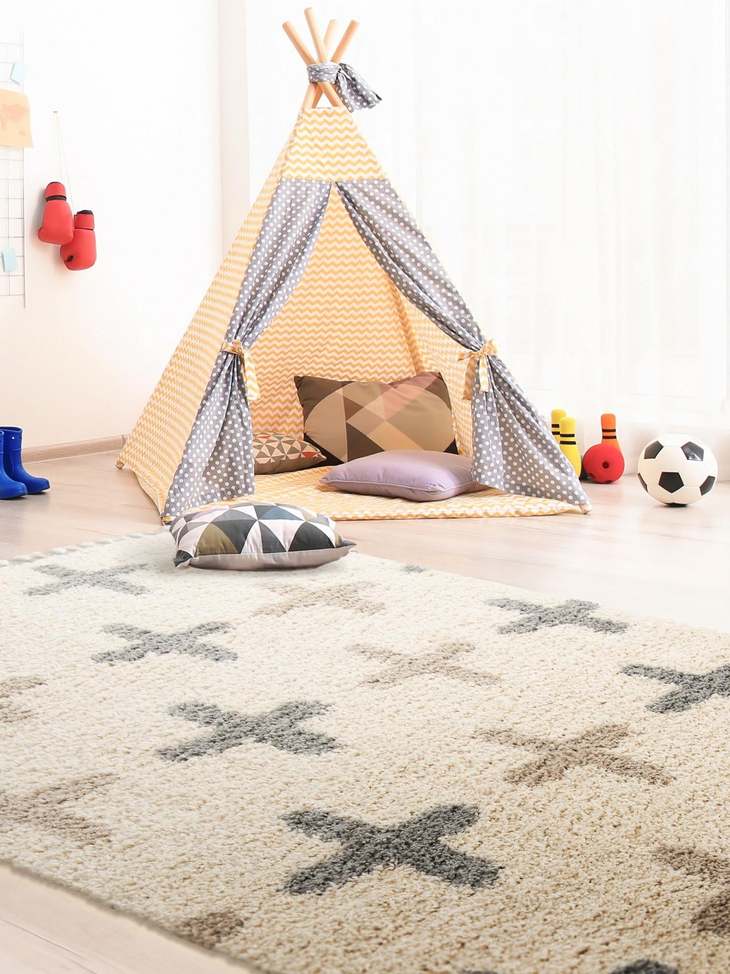 Ivory 9' x 12' 2 Hygge Shag Rectangle Area Rug Thick Soft Touch Fluffy & Plush Shaggy Pile 100% Polypropylene With Jute Backing Modern Carpet for Sale at Rug Engine