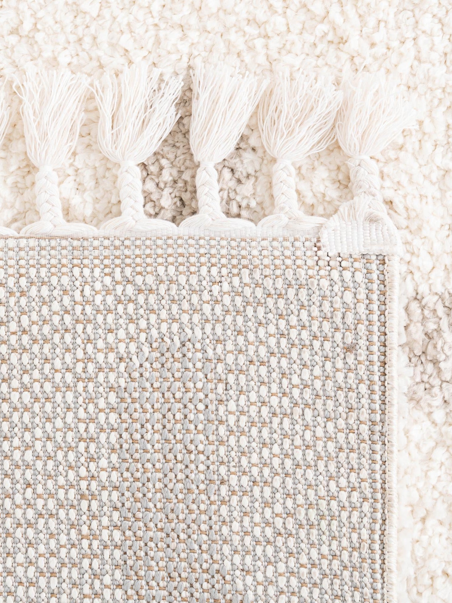 Ivory 2' 2 x 3' Hygge Shag Rectangle Area Rug Thick Soft Touch Fluffy & Plush Shaggy Pile 100% Polypropylene With Jute Backing Modern Carpet for Sale at Rug Engine