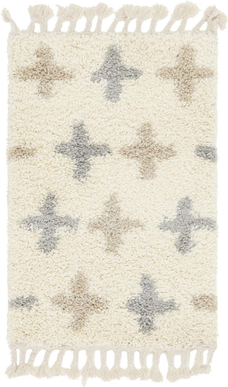 Ivory 2' 2 x 3' Hygge Shag Rectangle Area Rug Thick Soft Touch Fluffy & Plush Shaggy Pile 100% Polypropylene With Jute Backing Modern Carpet for Sale at Rug Engine