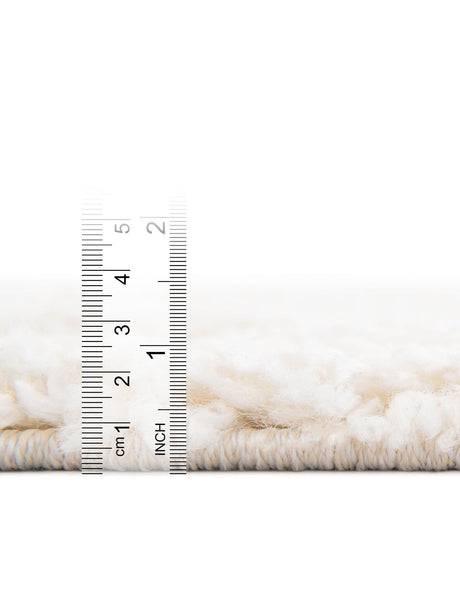 Ivory 5' x 5' Hygge Shag Round Area Rug Thick Soft Touch Fluffy & Plush Shaggy Pile 100% Polypropylene With Jute Backing Modern Carpet for Sale at Rug Engine