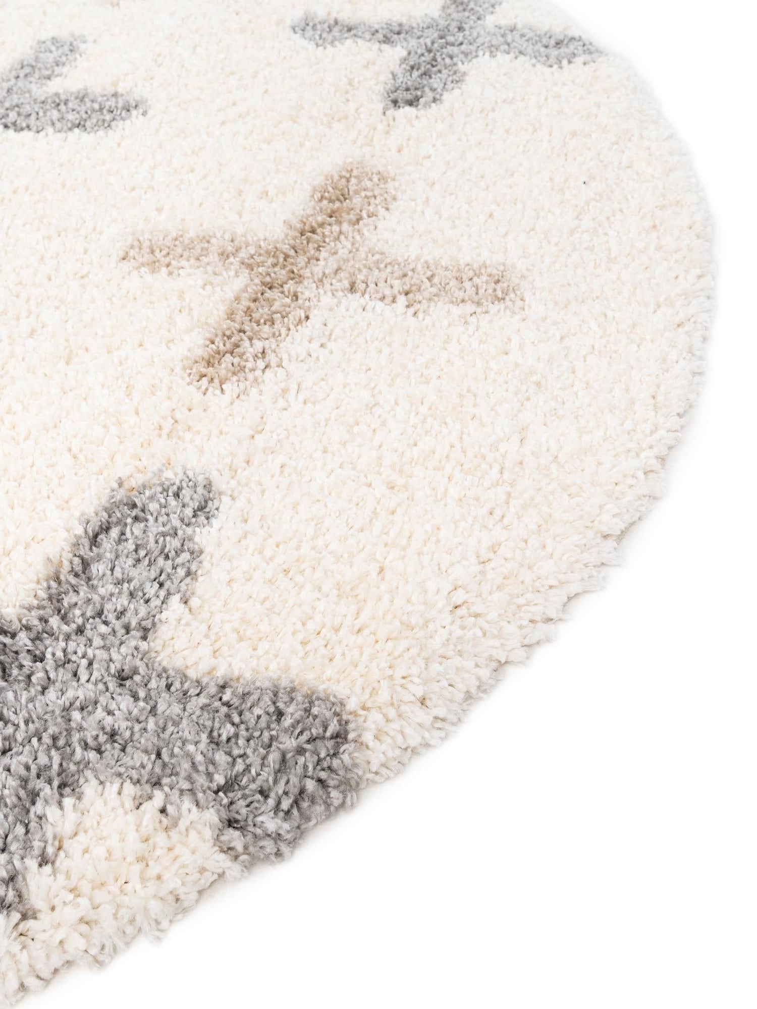 Ivory 3' 3 x 3' 3 Hygge Shag Round Area Rug Thick Soft Touch Fluffy & Plush Shaggy Pile 100% Polypropylene With Jute Backing Modern Carpet for Sale at Rug Engine