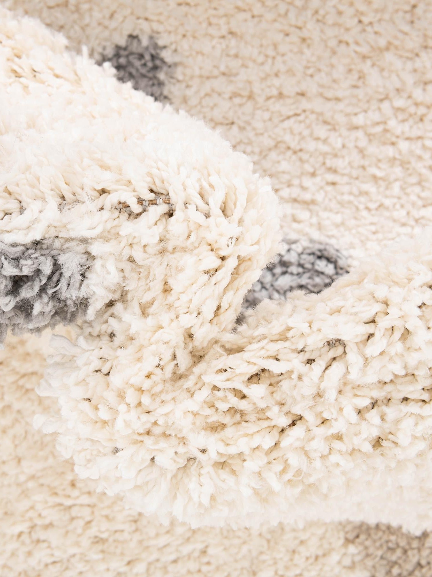 Ivory 3' 3 x 3' 3 Hygge Shag Round Area Rug Thick Soft Touch Fluffy & Plush Shaggy Pile 100% Polypropylene With Jute Backing Modern Carpet for Sale at Rug Engine