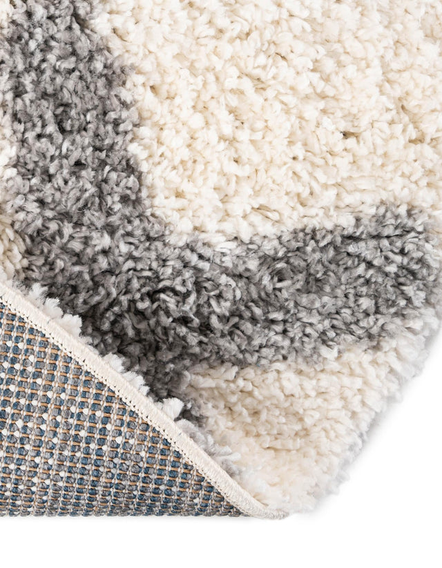 Ivory 5' x 5' Hygge Shag Round Area Rug Thick Soft Touch Fluffy & Plush Shaggy Pile 100% Polypropylene With Jute Backing Modern Carpet for Sale at Rug Engine
