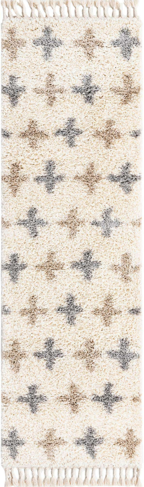 Ivory 2' 7 x 8' 2 Hygge Shag Runner Area Rug Thick Soft Touch Fluffy & Plush Shaggy Pile 100% Polypropylene With Jute Backing Modern Carpet for Sale at Rug Engine