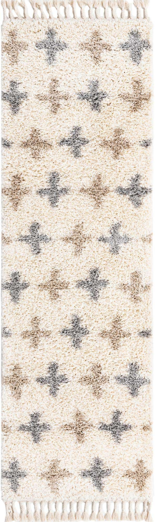 Ivory 2' 7 x 8' 2 Hygge Shag Runner Area Rug Thick Soft Touch Fluffy & Plush Shaggy Pile 100% Polypropylene With Jute Backing Modern Carpet for Sale at Rug Engine