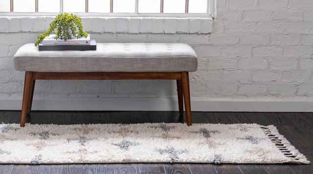 Ivory 2' 2 x 6' Hygge Shag Runner Area Rug Thick Soft Touch Fluffy & Plush Shaggy Pile 100% Polypropylene With Jute Backing Modern Carpet for Sale at Rug Engine