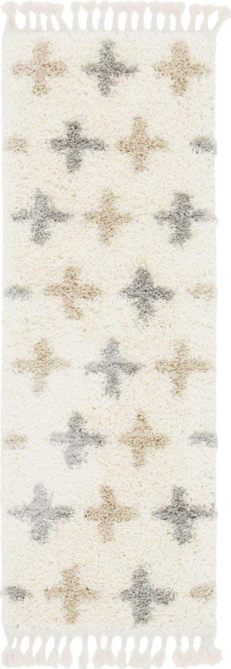 Ivory 2' 2 x 6' Hygge Shag Runner Area Rug Thick Soft Touch Fluffy & Plush Shaggy Pile 100% Polypropylene With Jute Backing Modern Carpet for Sale at Rug Engine