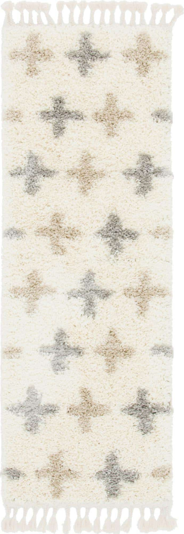 Ivory 2' 2 x 6' Hygge Shag Runner Area Rug Thick Soft Touch Fluffy & Plush Shaggy Pile 100% Polypropylene With Jute Backing Modern Carpet for Sale at Rug Engine