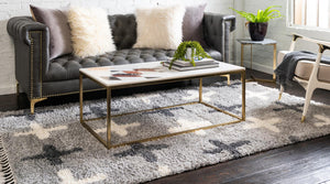 Light Gray 8' x 10' Hygge Shag Rectangle Area Rug Thick Soft Touch Fluffy & Plush Shaggy Pile 100% Polypropylene With Jute Backing Modern Carpet for Sale at Rug Engine