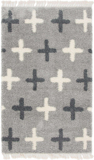 Light Gray 5' 1 x 8' Hygge Shag Rectangle Area Rug Thick Soft Touch Fluffy & Plush Shaggy Pile 100% Polypropylene With Jute Backing Modern Carpet for Sale at Rug Engine