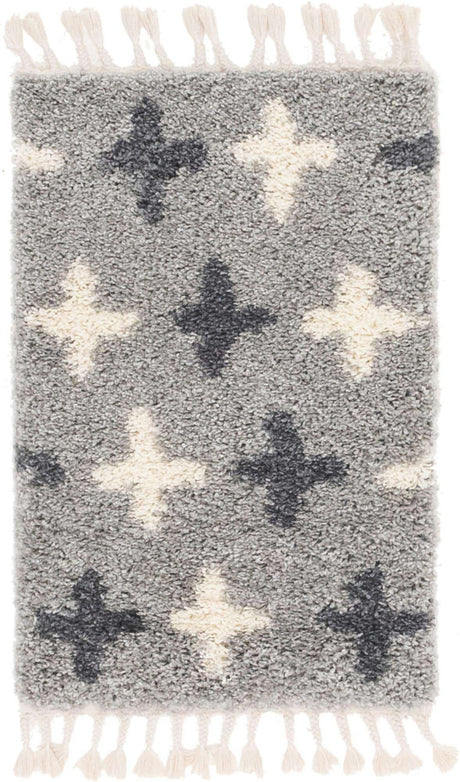 Light Gray 2' 2 x 3' Hygge Shag Rectangle Area Rug Thick Soft Touch Fluffy & Plush Shaggy Pile 100% Polypropylene With Jute Backing Modern Carpet for Sale at Rug Engine