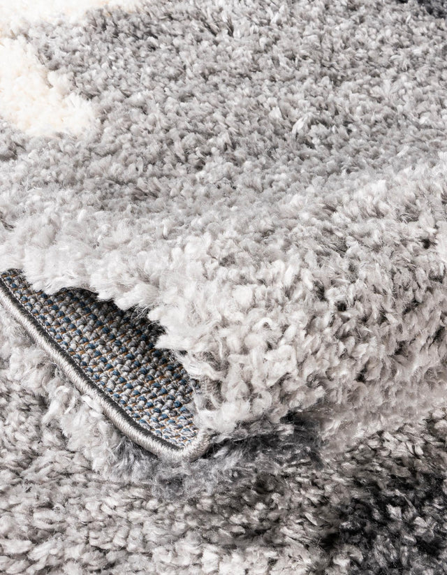 Light Gray 5' x 5' Hygge Shag Round Area Rug Thick Soft Touch Fluffy & Plush Shaggy Pile 100% Polypropylene With Jute Backing Modern Carpet for Sale at Rug Engine