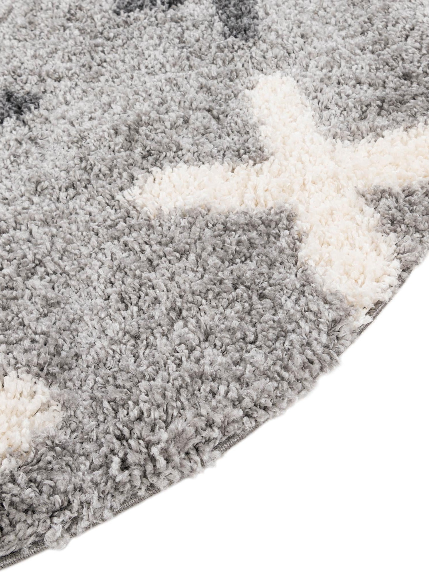 Light Gray 3' 3 x 3' 3 Hygge Shag Round Area Rug Thick Soft Touch Fluffy & Plush Shaggy Pile 100% Polypropylene With Jute Backing Modern Carpet for Sale at Rug Engine