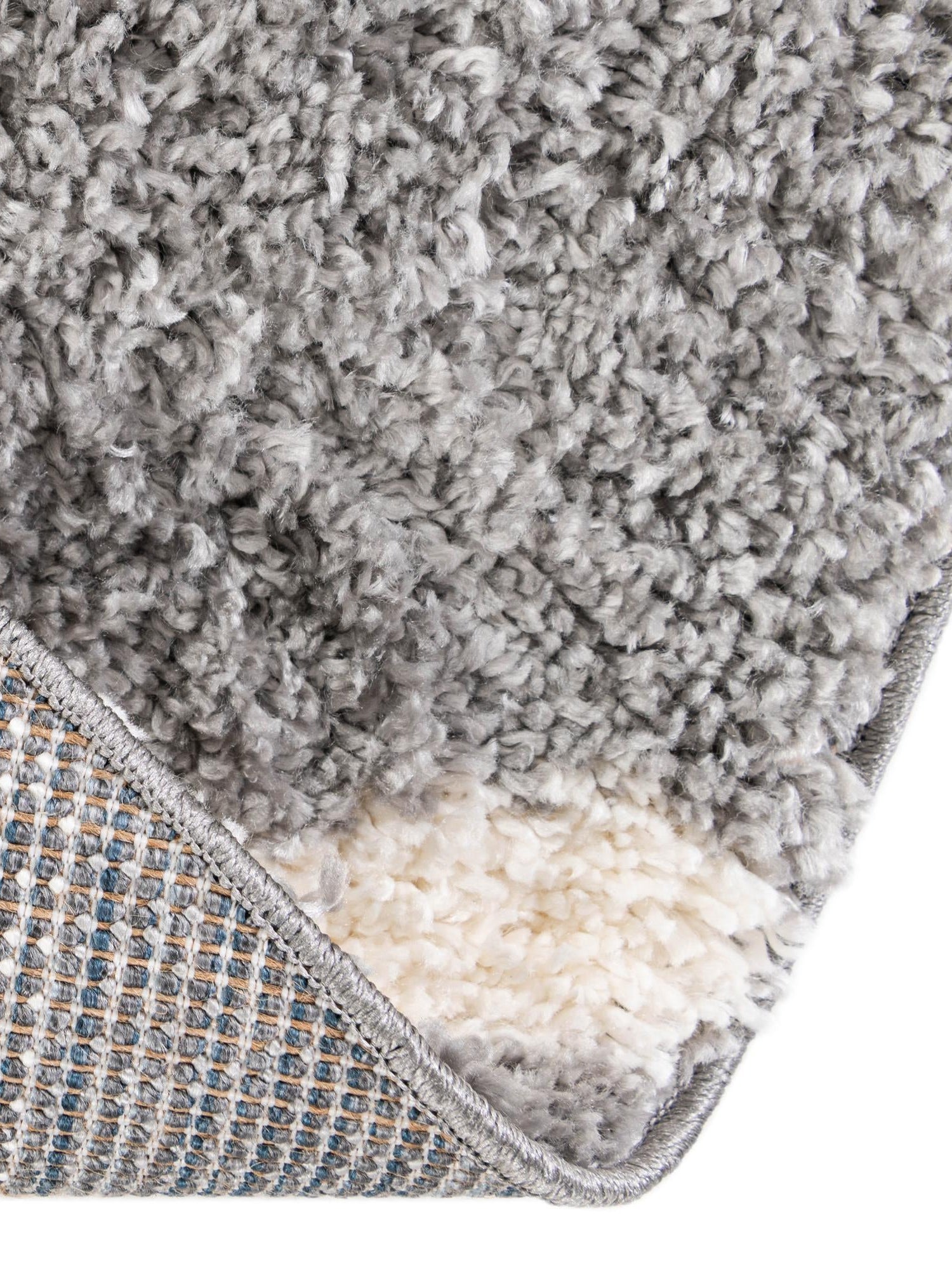 Light Gray 3' 3 x 3' 3 Hygge Shag Round Area Rug Thick Soft Touch Fluffy & Plush Shaggy Pile 100% Polypropylene With Jute Backing Modern Carpet for Sale at Rug Engine