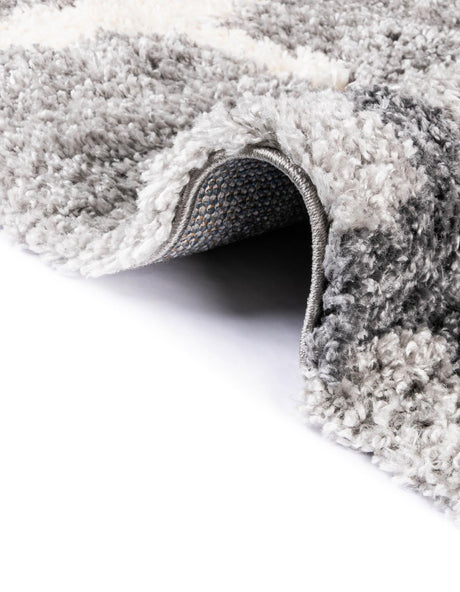Light Gray 5' x 5' Hygge Shag Round Area Rug Thick Soft Touch Fluffy & Plush Shaggy Pile 100% Polypropylene With Jute Backing Modern Carpet for Sale at Rug Engine