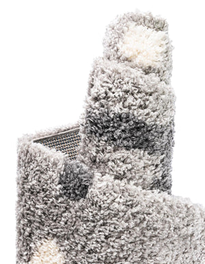 Light Gray 5' x 5' Hygge Shag Round Area Rug Thick Soft Touch Fluffy & Plush Shaggy Pile 100% Polypropylene With Jute Backing Modern Carpet for Sale at Rug Engine