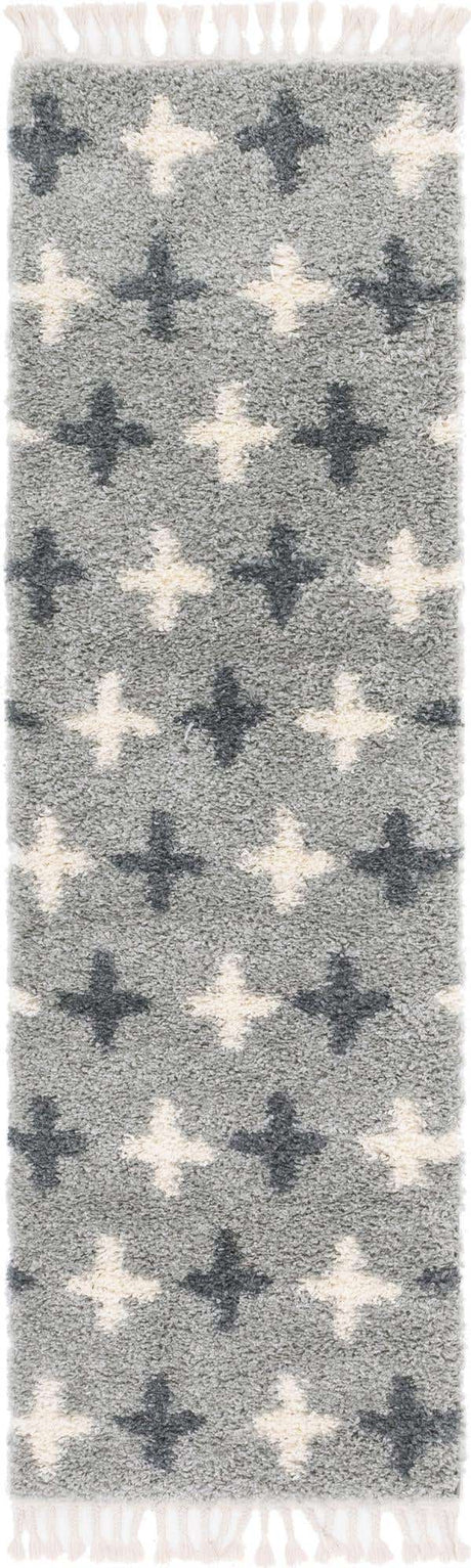 Light Gray 2' 7 x 8' 2 Hygge Shag Runner Area Rug Thick Soft Touch Fluffy & Plush Shaggy Pile 100% Polypropylene With Jute Backing Modern Carpet for Sale at Rug Engine