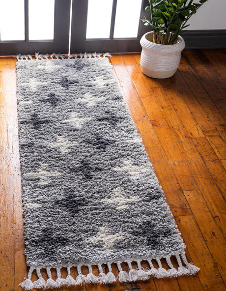 Light Gray 2' 7 x 8' 2 Hygge Shag Runner Area Rug Thick Soft Touch Fluffy & Plush Shaggy Pile 100% Polypropylene With Jute Backing Modern Carpet for Sale at Rug Engine