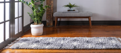 Light Gray 2' 2 x 6' 1 Hygge Shag Runner Area Rug Thick Soft Touch Fluffy & Plush Shaggy Pile 100% Polypropylene With Jute Backing Modern Carpet for Sale at Rug Engine