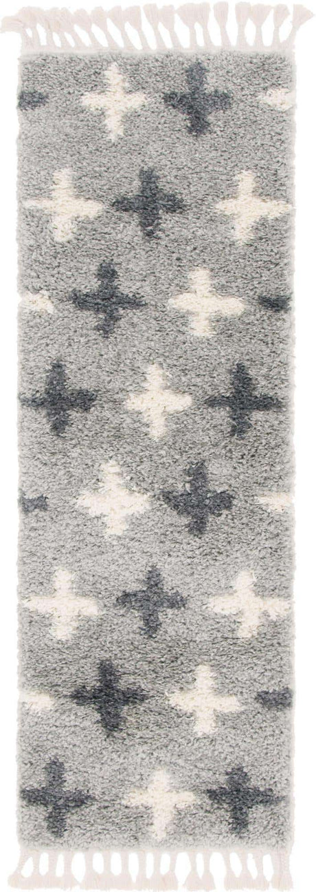 Light Gray 2' 2 x 6' 1 Hygge Shag Runner Area Rug Thick Soft Touch Fluffy & Plush Shaggy Pile 100% Polypropylene With Jute Backing Modern Carpet for Sale at Rug Engine