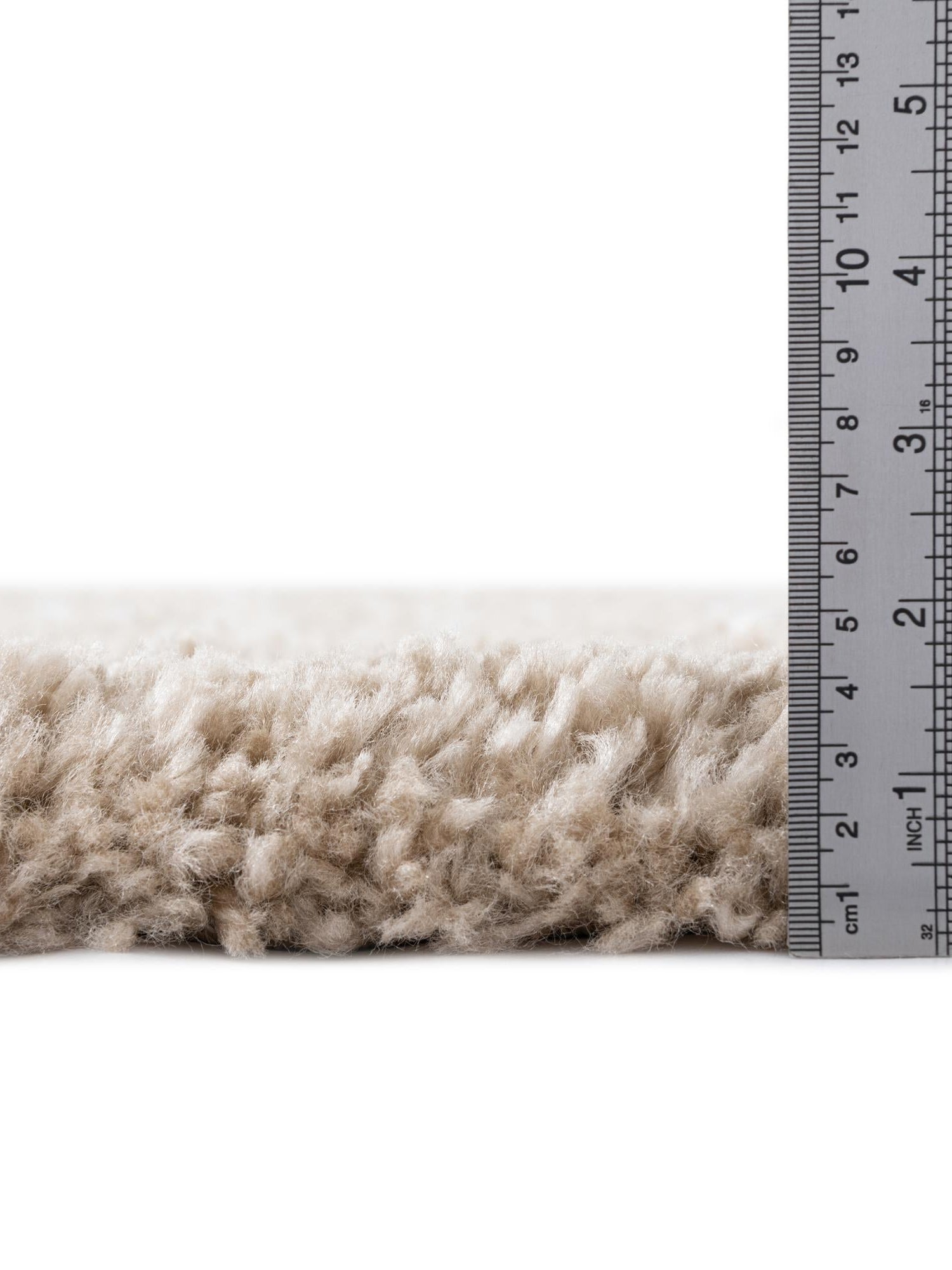 Taupe 8' x 8' Rabat Shag Round Area Rug Thick Soft Touch Fluffy & Plush Shaggy Pile Durable Geometric Carpet for Luxury Interior Design for Sale at Rug Engine