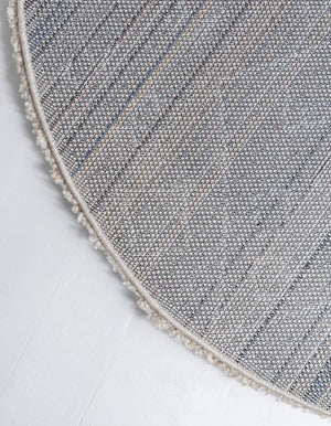 Taupe 5' 1 x 5' 1 Rabat Shag Round Area Rug Thick Soft Touch Fluffy & Plush Shaggy Pile