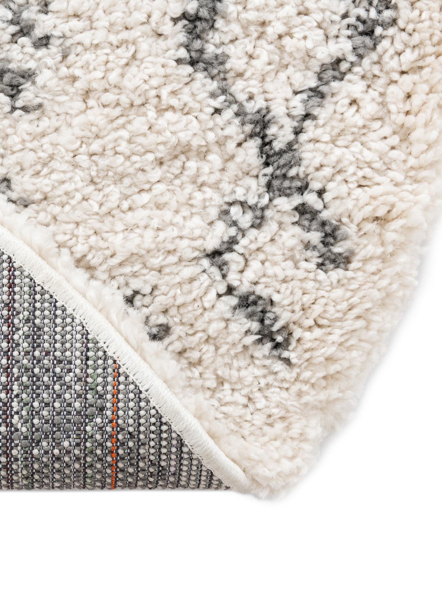 Pure Ivory 9' 10 x 9' 10 Rabat Shag Round Area Rug Thick Soft Touch Fluffy & Plush Shaggy Pile Durable Geometric Carpet for Luxury Interior Design for Sale at Rug Engine