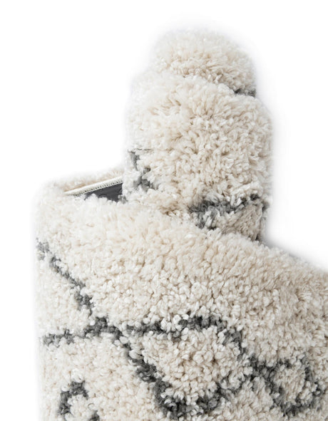 Pure Ivory 9' 10 x 9' 10 Rabat Shag Round Area Rug Thick Soft Touch Fluffy & Plush Shaggy Pile Durable Geometric Carpet for Luxury Interior Design for Sale at Rug Engine