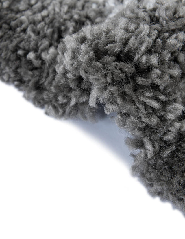Gray 8' x 8' Rabat Shag Round Area Rug Thick Soft Touch Fluffy & Plush Shaggy Pile