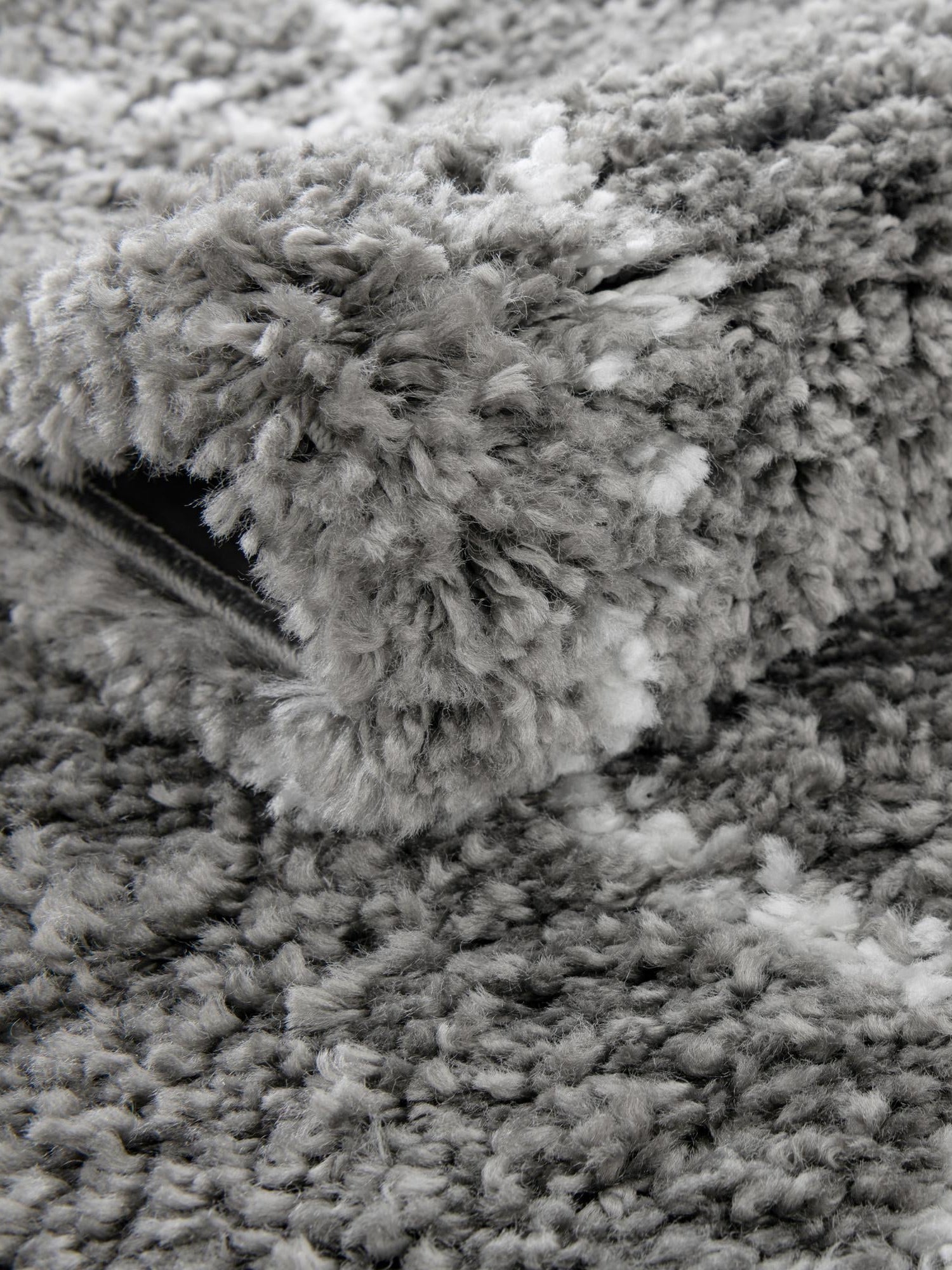 Gray 8' x 8' Rabat Shag Round Area Rug Thick Soft Touch Fluffy & Plush Shaggy Pile