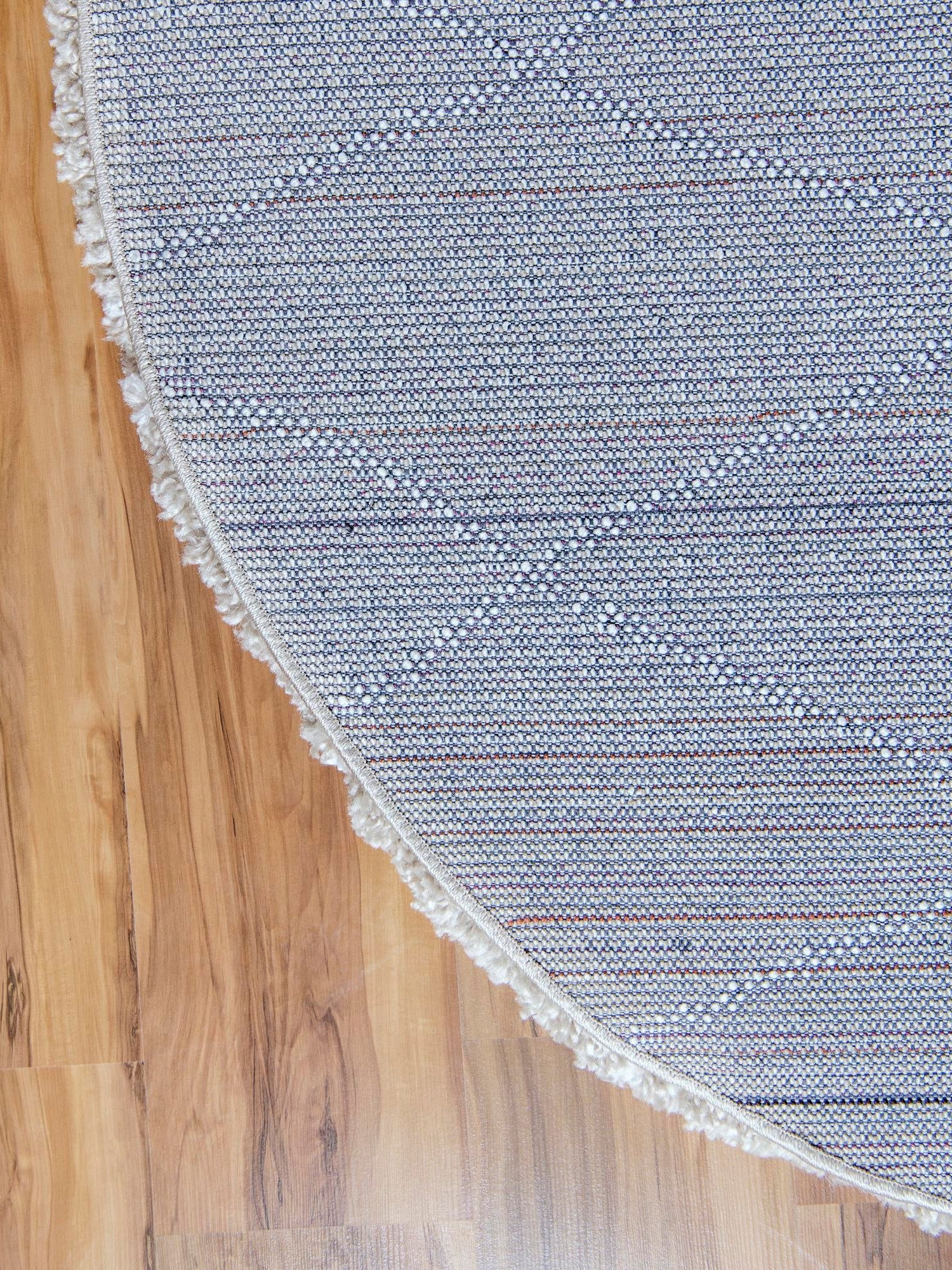 Taupe 5' 1 x 5' 1 Rabat Shag Round Area Rug Thick Soft Touch Fluffy & Plush Shaggy Pile Durable Geometric Carpet for Luxury Interior Design for Sale at Rug Engine