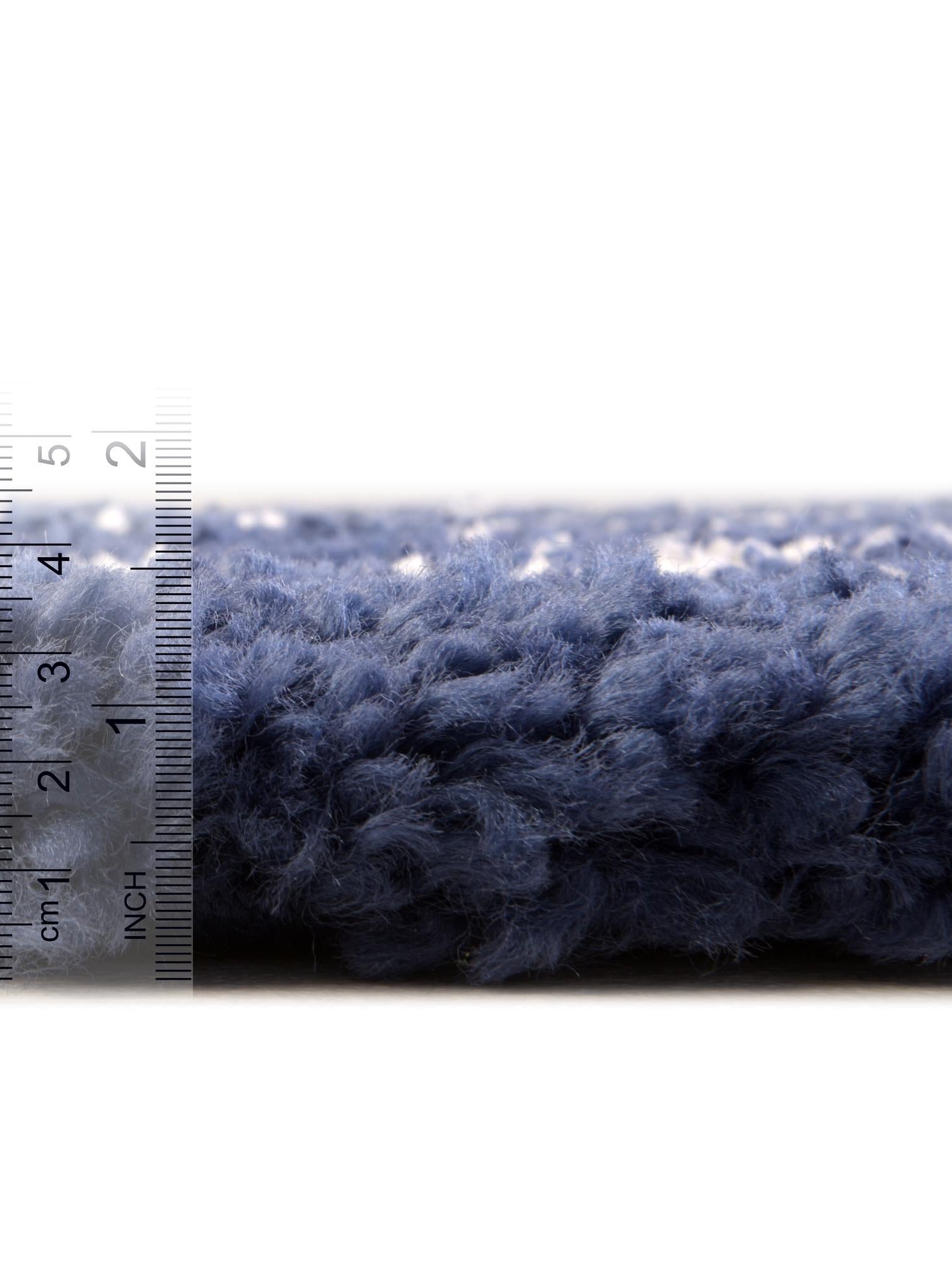 Navy Blue 5' 1 x 5' 1 Rabat Shag Round Area Rug Thick Soft Touch Fluffy & Plush Shaggy Pile Durable Geometric Carpet for Luxury Interior Design for Sale at Rug Engine