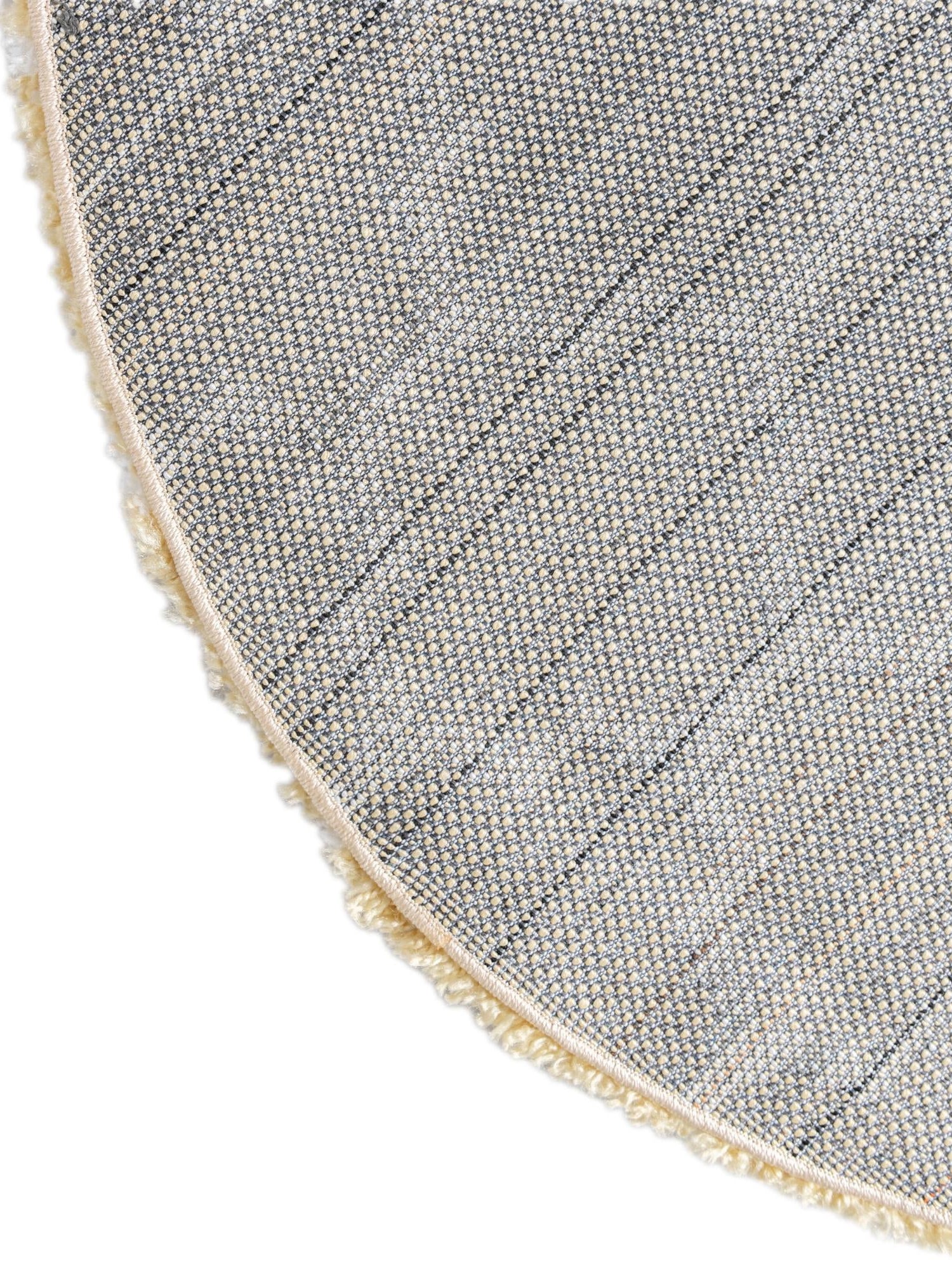 Yellow 5' 1 x 5' 1 Rabat Shag Round Area Rug Thick Soft Touch Fluffy & Plush Shaggy Pile Durable Geometric Carpet for Luxury Interior Design for Sale at Rug Engine