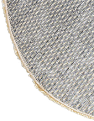 Yellow 5' 1 x 5' 1 Rabat Shag Round Area Rug Thick Soft Touch Fluffy & Plush Shaggy Pile