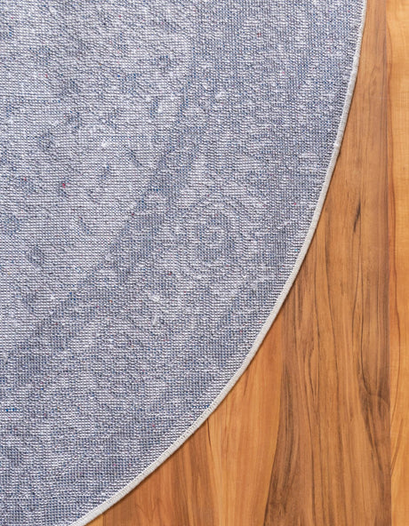 Gray 8' x 8' Bromley Round Area Rug 100% Polypropylene With Cotton Backing Vintage Distressed Colorful Traditional Carpet for Living Dining Rooms Offices for Sale at Rug Engine