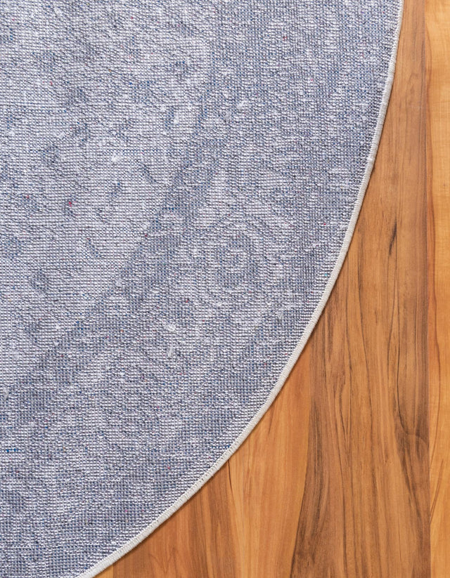 Gray 8' x 8' Bromley Round Area Rug 100% Polypropylene With Cotton Backing Vintage Distressed Colorful Traditional Carpet for Living Dining Rooms Offices for Sale at Rug Engine