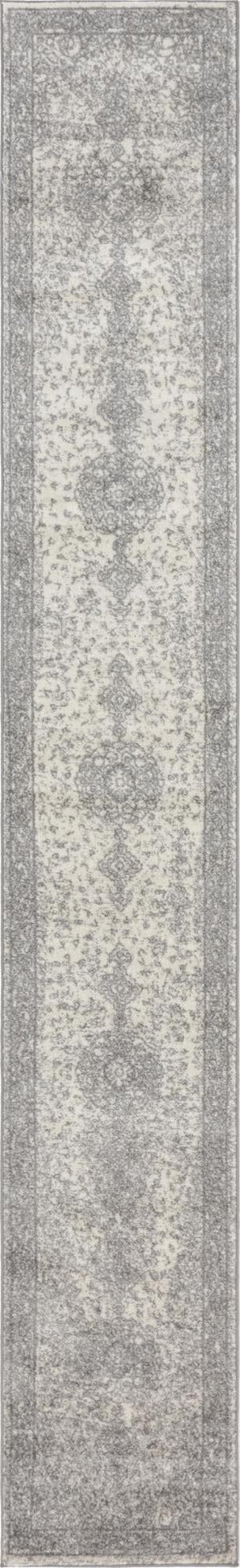 Gray 2' x 13' 1 Bromley Runner Area Rug 100% Polypropylene With Cotton Backing Vintage Distressed Colorful Traditional Carpet for Living Dining Rooms Offices for Sale at Rug Engine