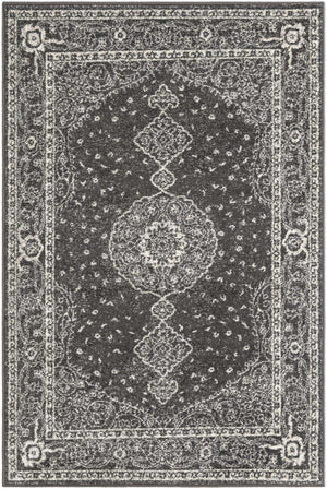 Dark Gray 4' 1 x 6' 1 Bromley Rectangle Area Rug 100% Polypropylene With Cotton Backing Vintage Distressed Colorful Traditional Carpet for Living Dining Rooms Offices for Sale at Rug Engine