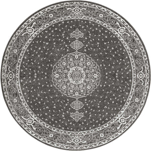 Dark Gray 8' x 8' Bromley Round Rug